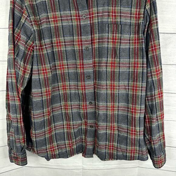 LL Bean Mens size XL Long Sleeve Button Down Flannel Plaid Shirt - Picture 4 of 9